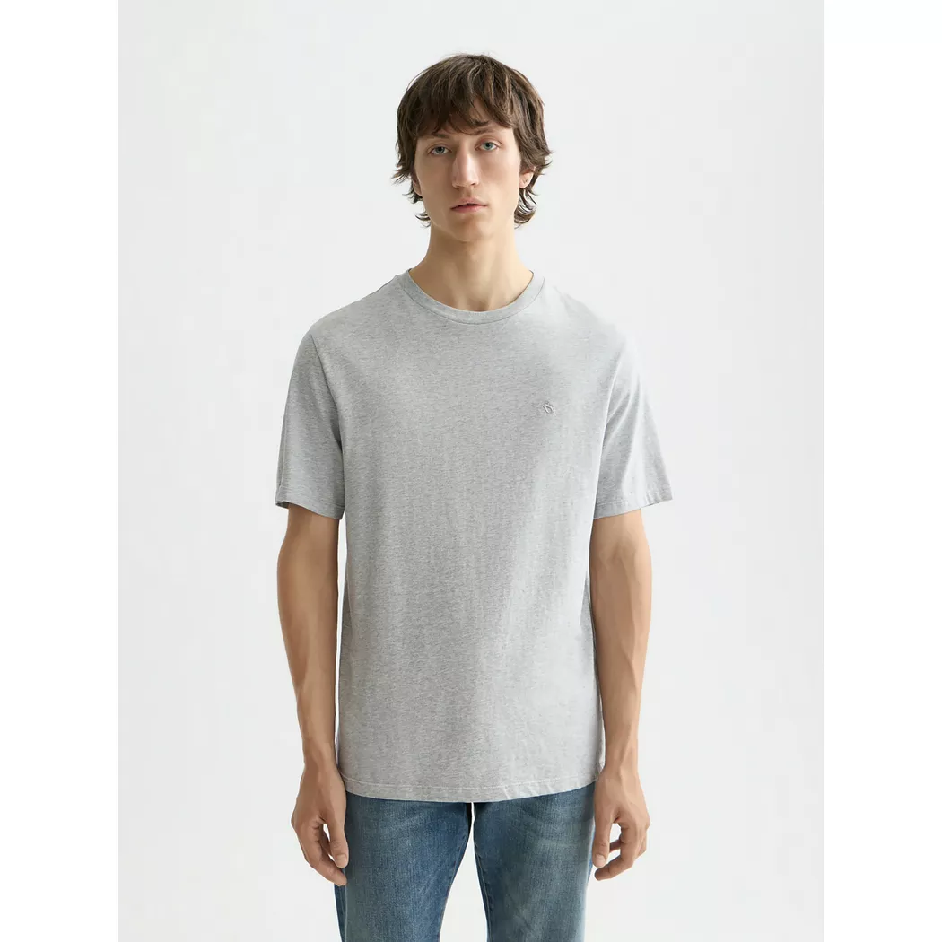Scotch & Soda T-shirt à Manches Courtes Core Logo Grey Melange XL Homme