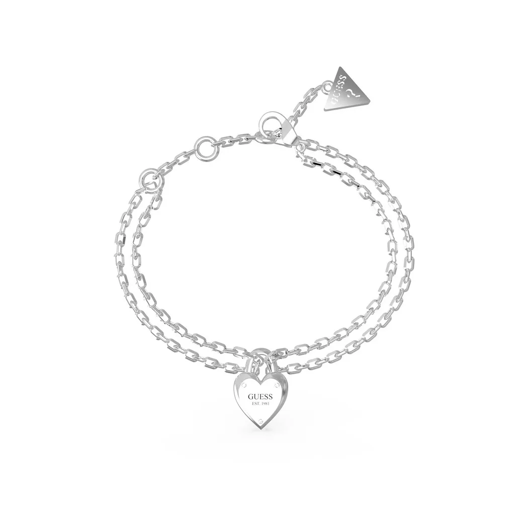 Guess - Armband, All You Need Is Love, 14.5+4CM, Silber