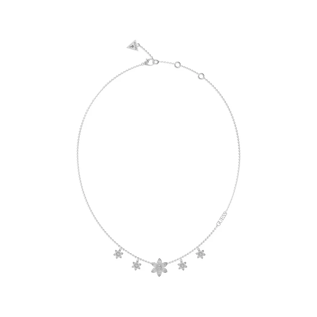 Guess - Halskette, White Lotus, 40.5CM, Silber