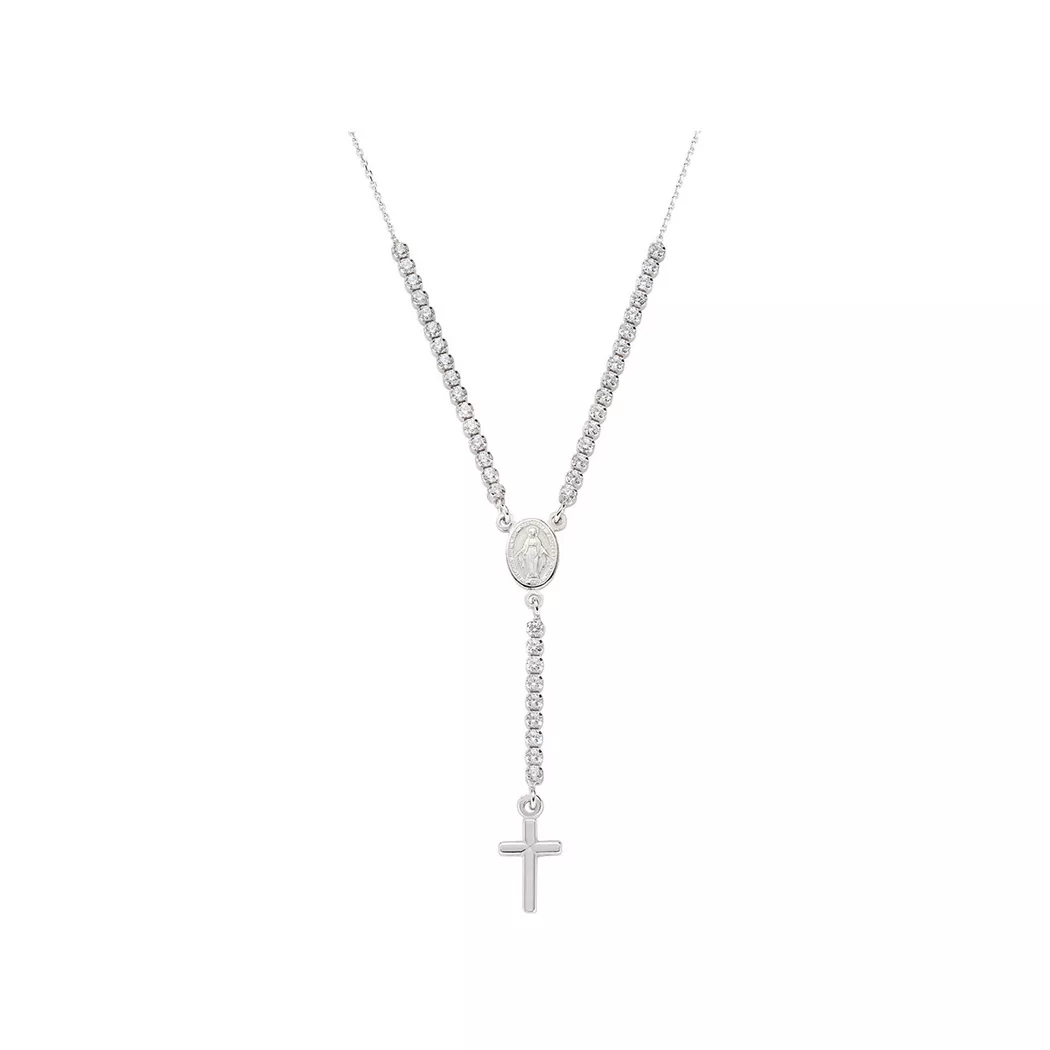 Amen - Halskette, Cross, 38+8CM, Silber