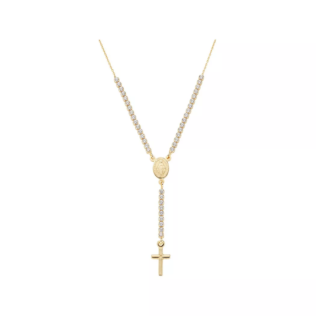 Amen - Halskette, Cross, 38+8CM, Gold