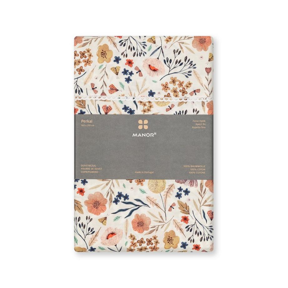 Manor Florianopolis Housse de couette en percale florale  