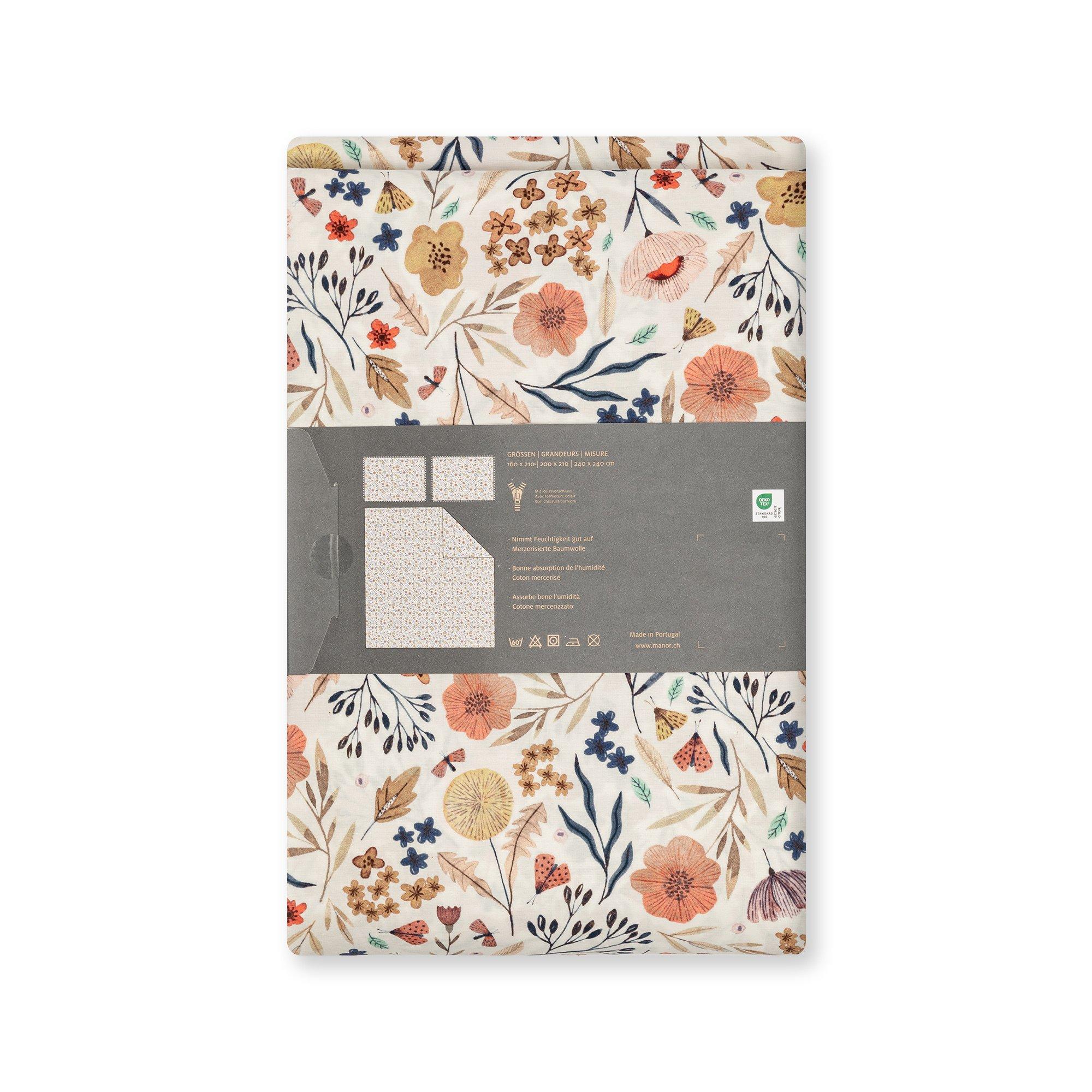 Manor Florianopolis Housse de couette en percale florale  