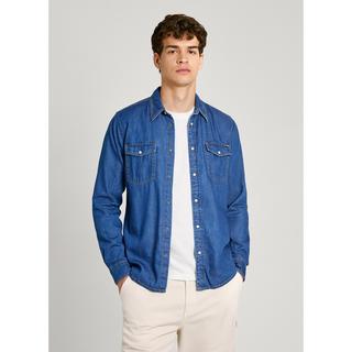 Pepe Jeans London Chemise en Jean Regular Fit Manches Longues  
