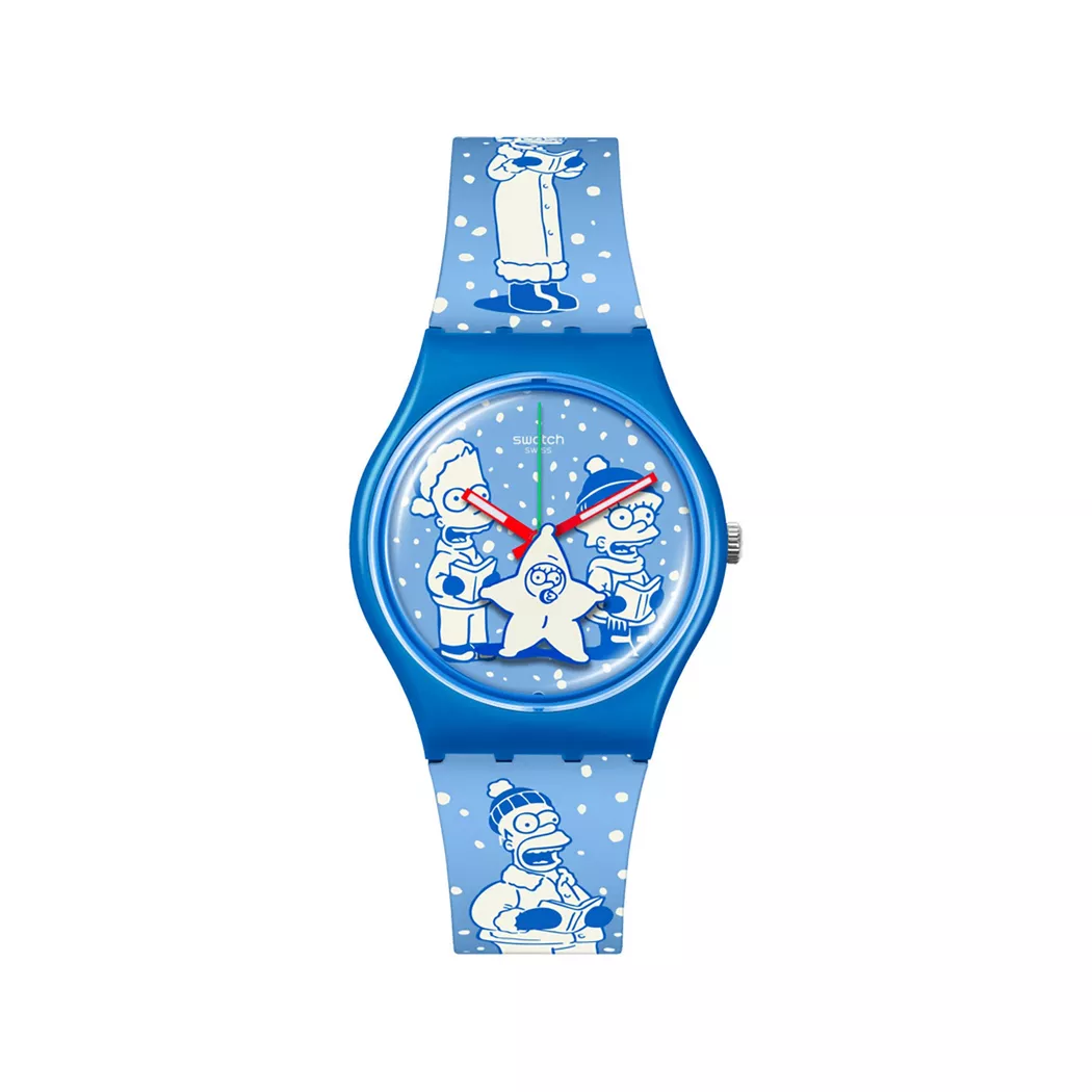 Swatch - Analoguhr, Tidings Of Joy, 34mm, Blau