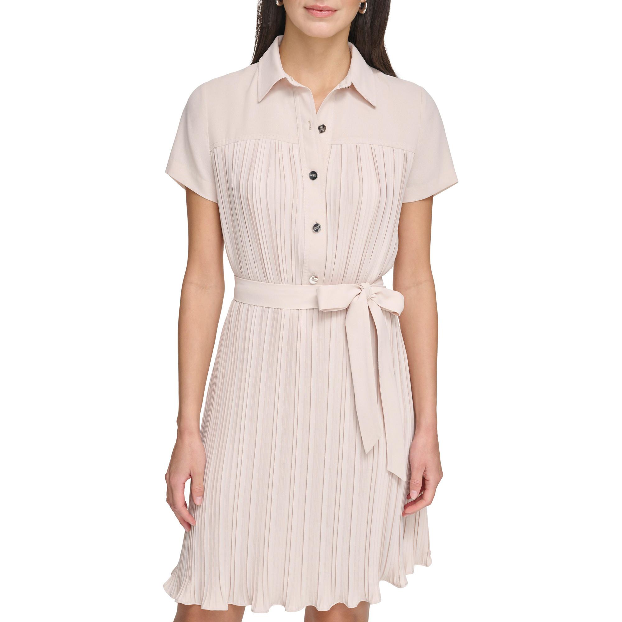 Image of Freizeitkleid, Kurzarm Damen Beige 40