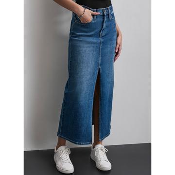 Jupe en jeans longue