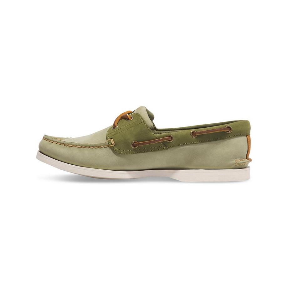 Timberland CLASSIC BOAT BOAT SHOE LIGHT GREEN NUBUCK Scarpe stringate 