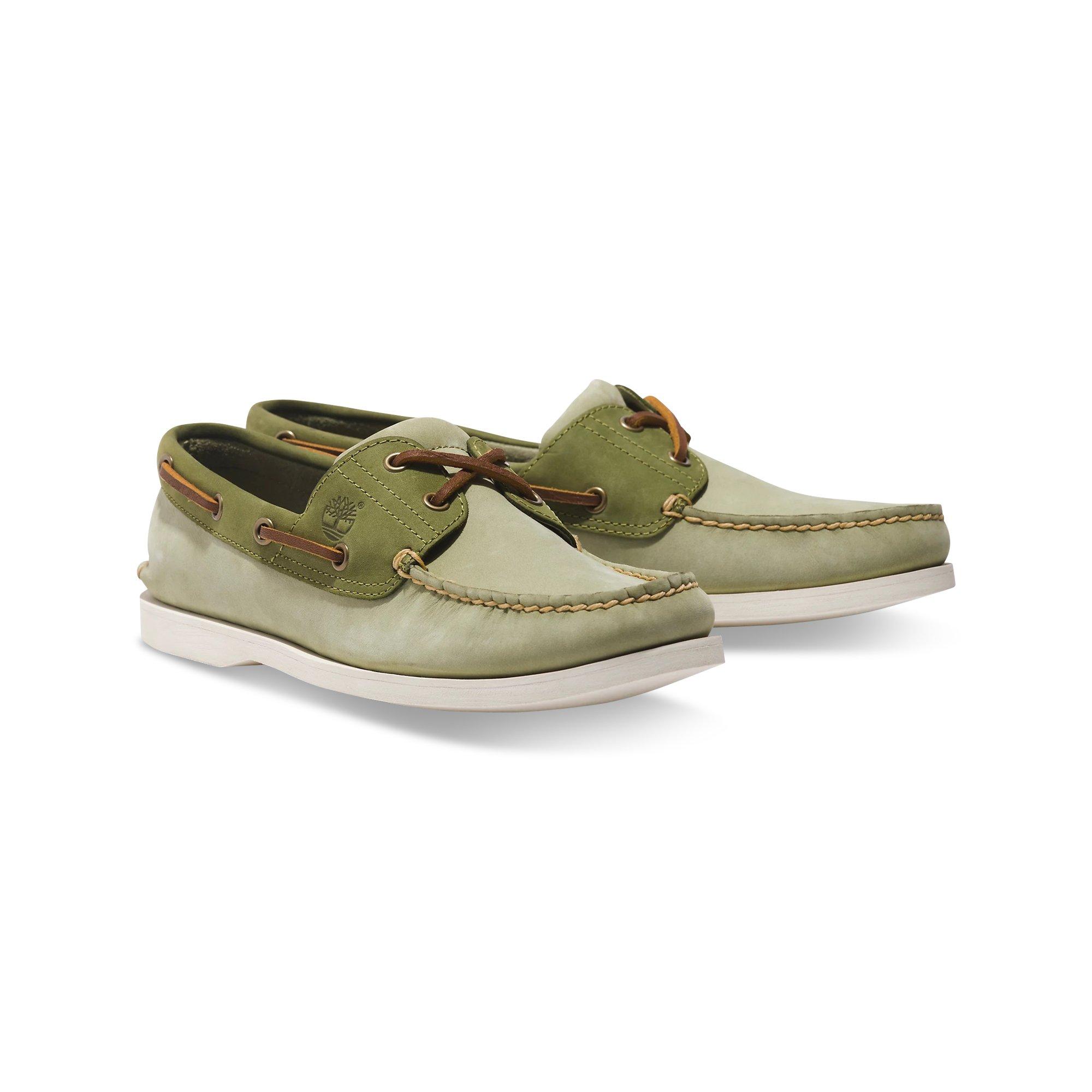Timberland CLASSIC BOAT BOAT SHOE LIGHT GREEN NUBUCK Scarpe stringate 
