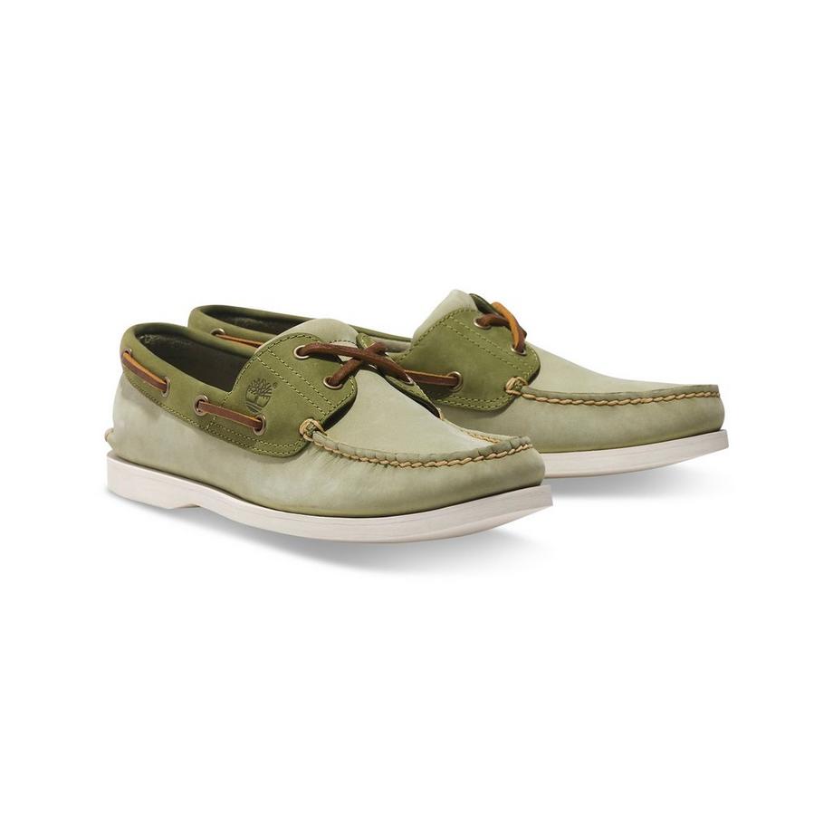 Timberland CLASSIC BOAT BOAT SHOE LIGHT GREEN NUBUCK Scarpe stringate 