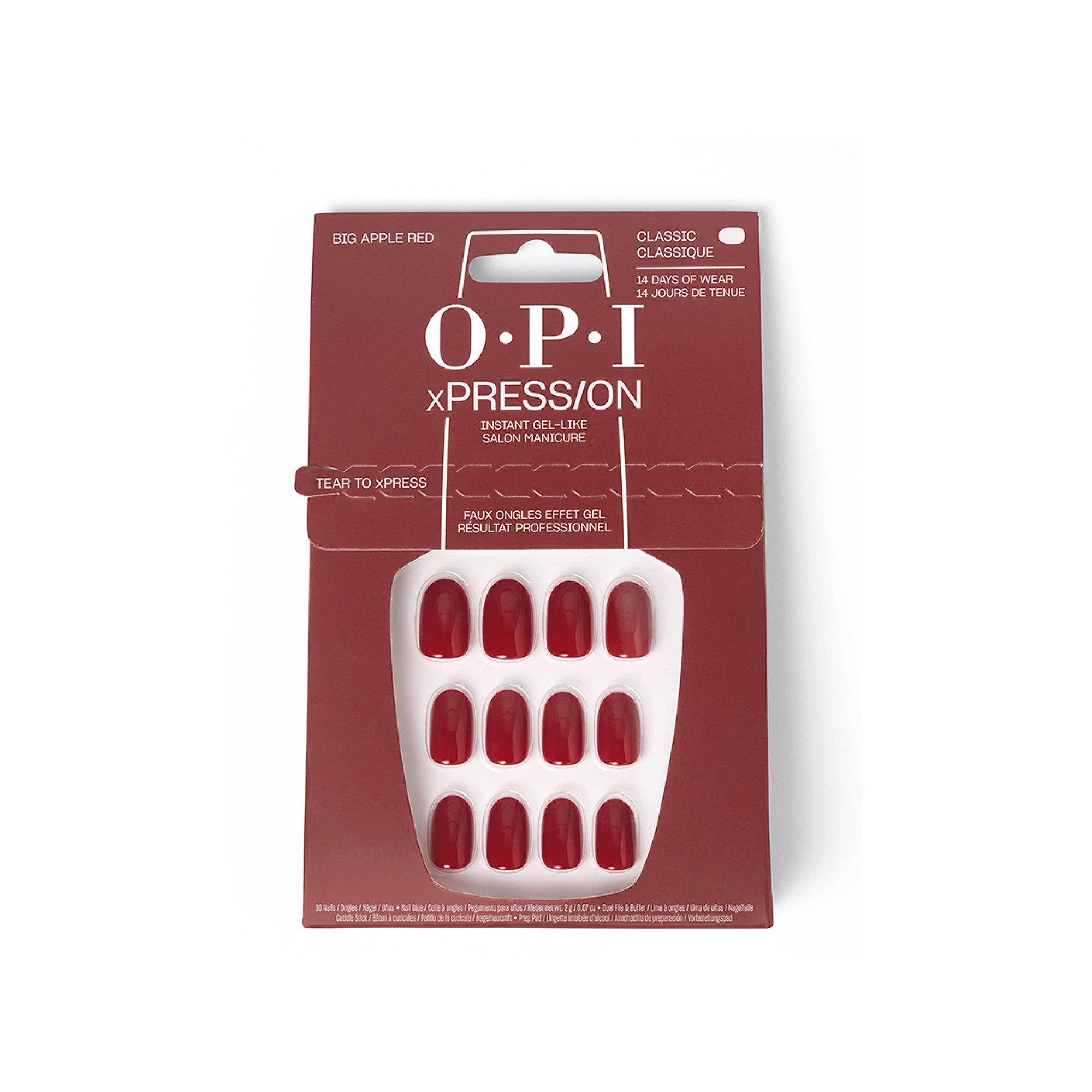 OPI XPRESS/ON Big Apple Red - Ongles artificiels 