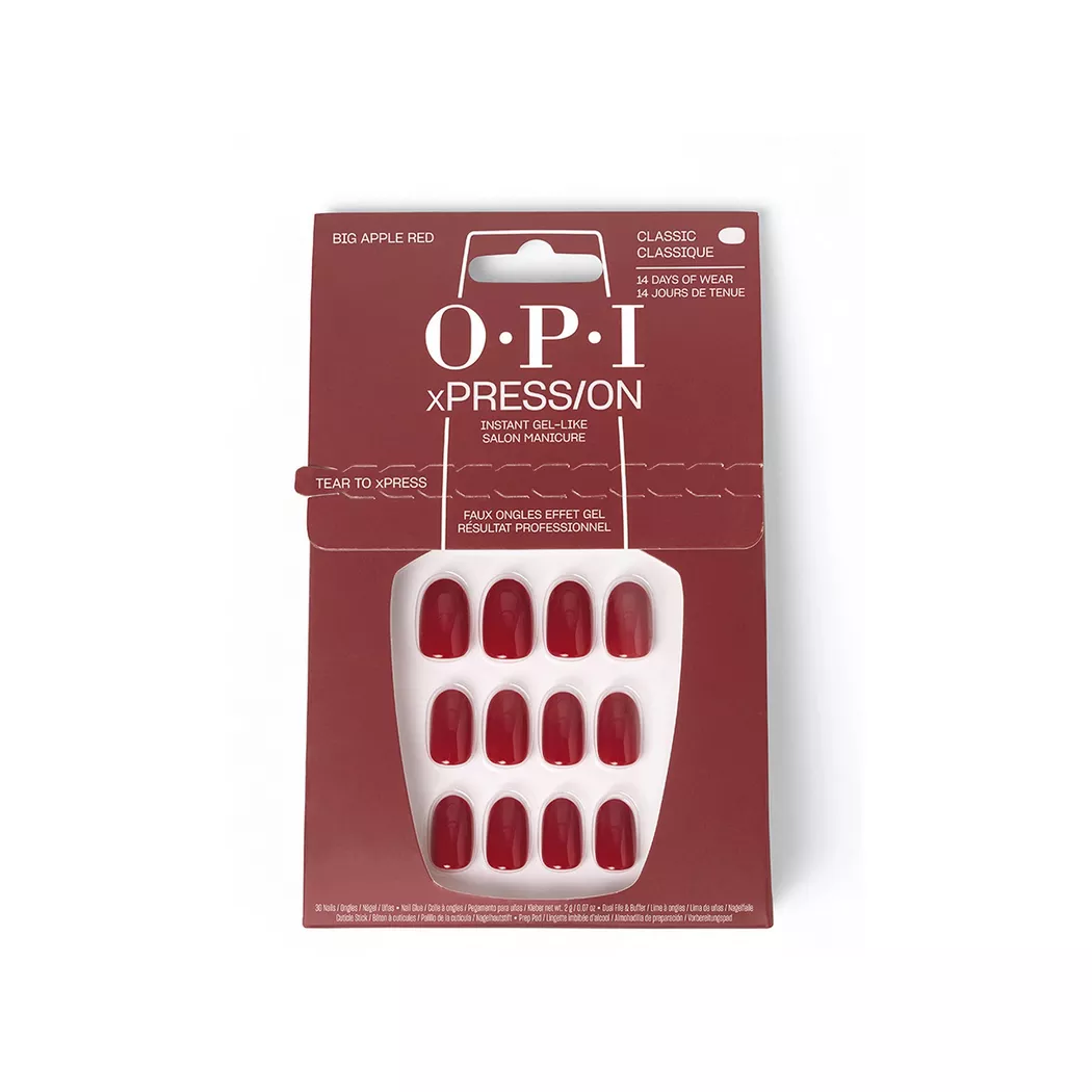 OPI - Big Apple Red - Kunstnägel, Xpress/on, 30 Stück