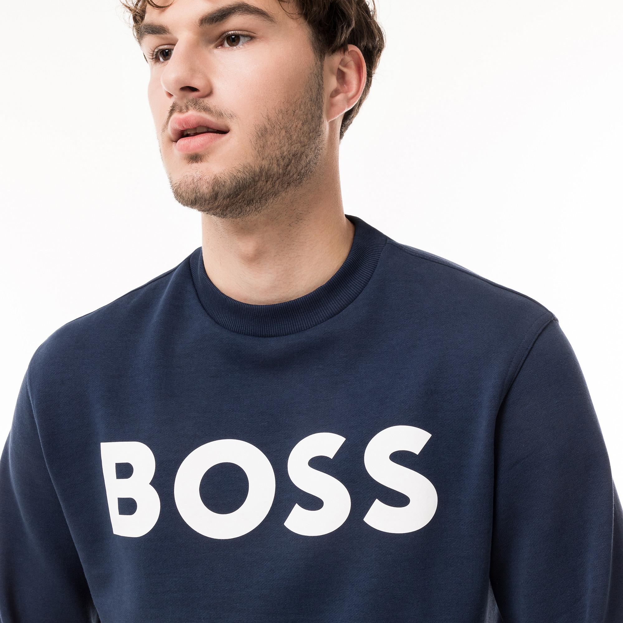 BOSS ORANGE WeBasicCrew Sweat-shirt Imprimé Logo  