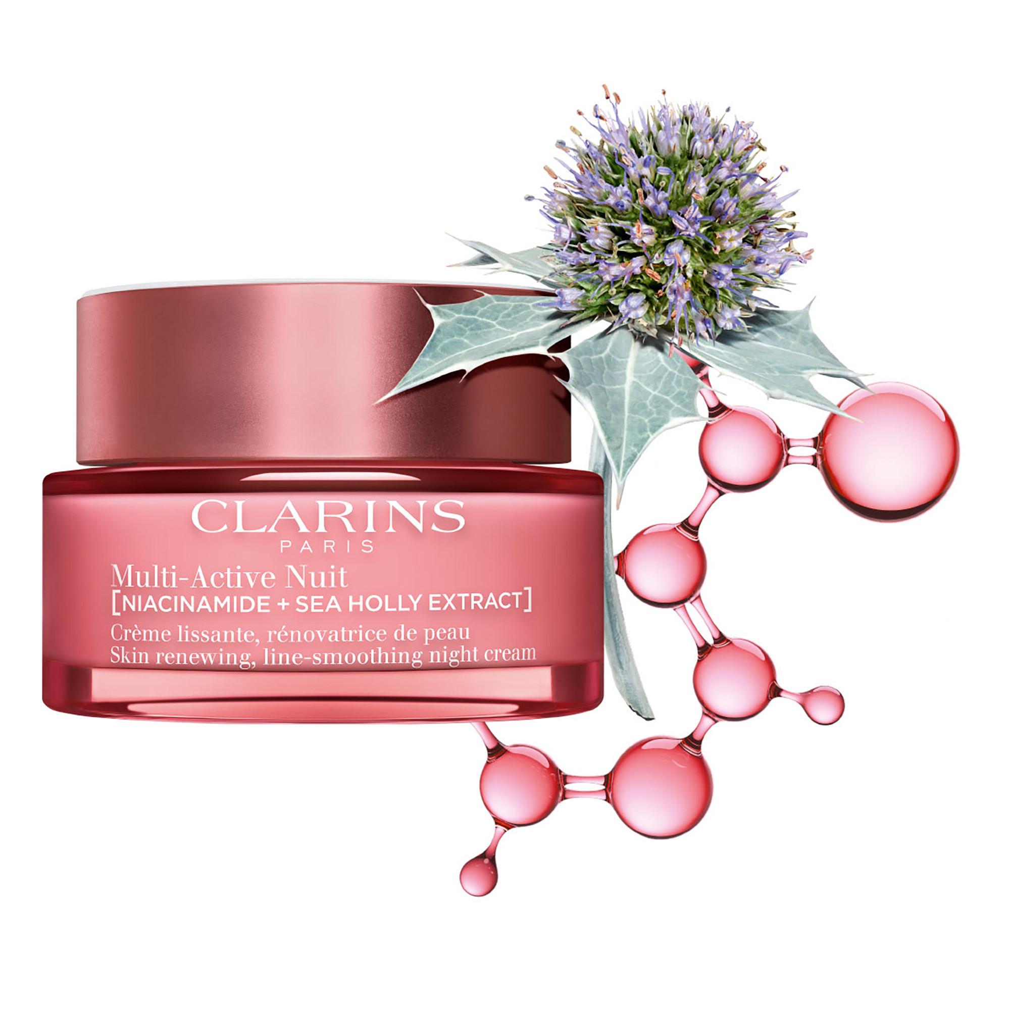 CLARINS  Multi-Active Crème Nuit Peaux sèches - Glättende, hauterneuernde Nachtcreme für das Gesicht für trockene Haut 