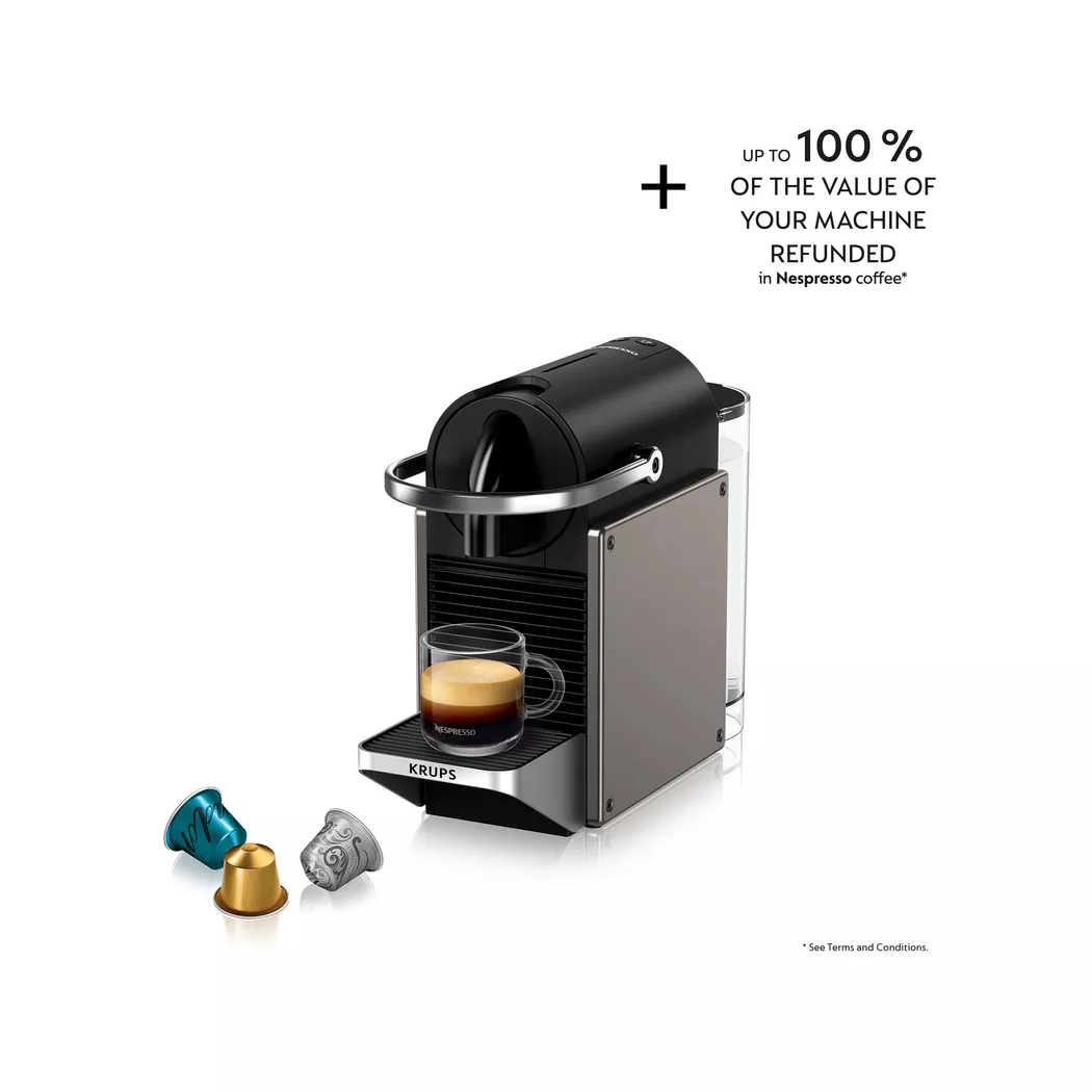 Krups – Nespressomaschine, Titangrau