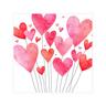 ATELIER Serviettes en papier, 20 pièces Lovely Hearts 