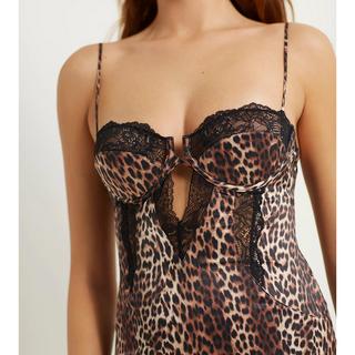 Yamamay Maillot de bain imprimé léopard avec dentelle  