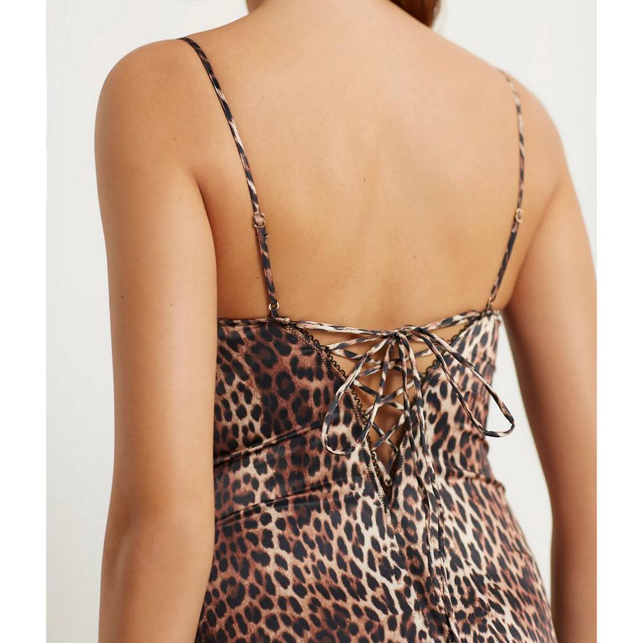 Yamamay Leopardenmuster Spitzenbesatz Badeanzug  