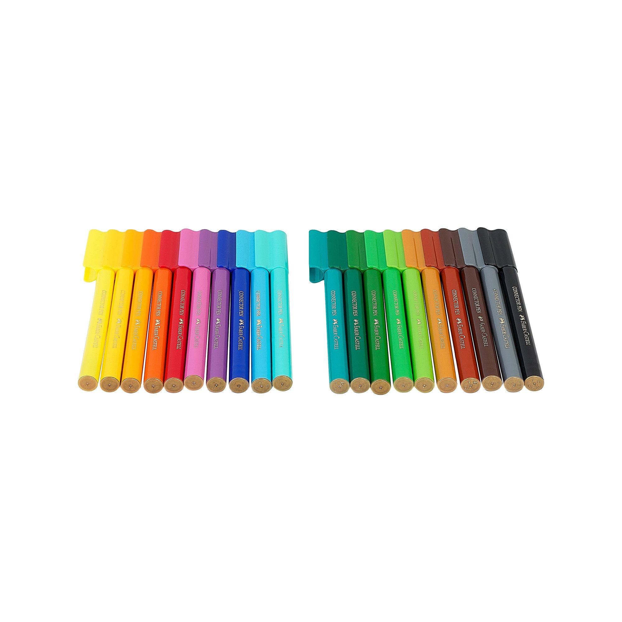Faber-Castell Jeu de stylos-feutre Connector Dino 