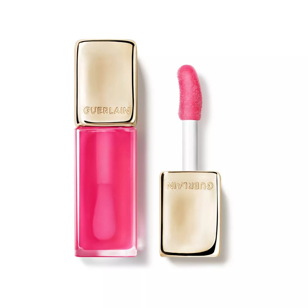 Guerlain - KissKiss Bee Glow Oil 92% natural-origin honey tint lip oil, Kk Bee Glow Oil, 9.5  ml,  POP ROSE GLOW
