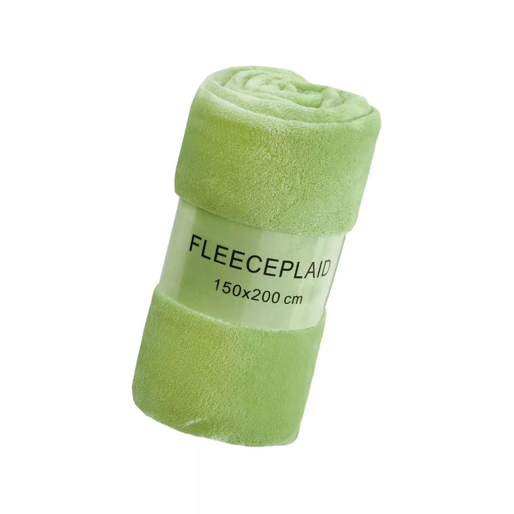 Flair - Fleece Decke, Coral Fleece Decke, 150 x 200 cm, Limettengrün