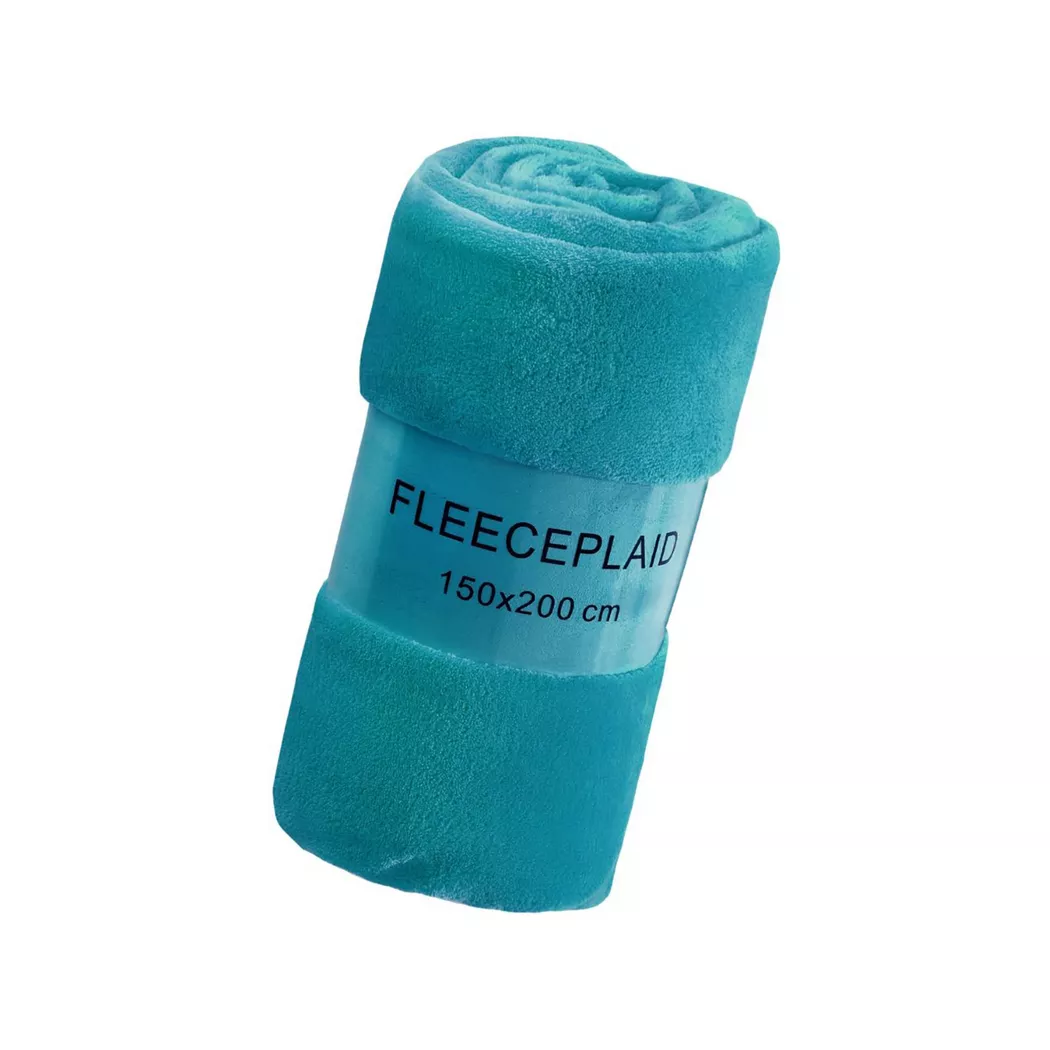 Flair - Fleece Decke, Coral Fleece Decke, 150 x 200 cm, Aquablau