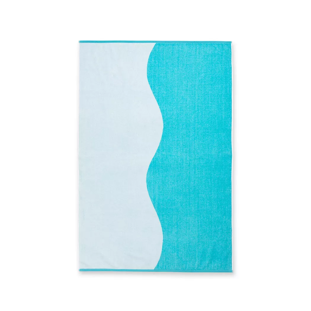 Manor Home - Strandtuch, 100x150 cm, Weiss Bunt