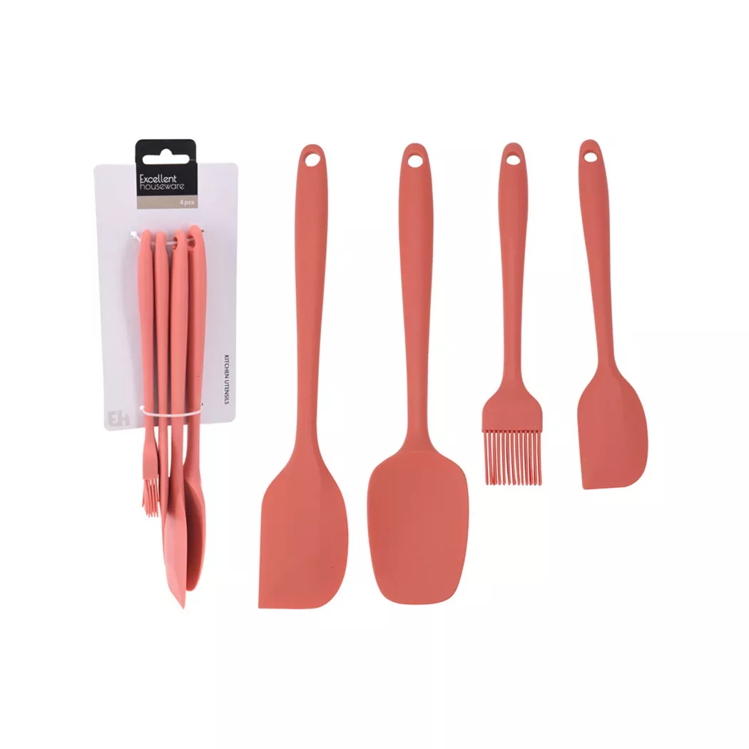 Excellent Houseware - Küchenutensilien-Set, 34cm, Rot