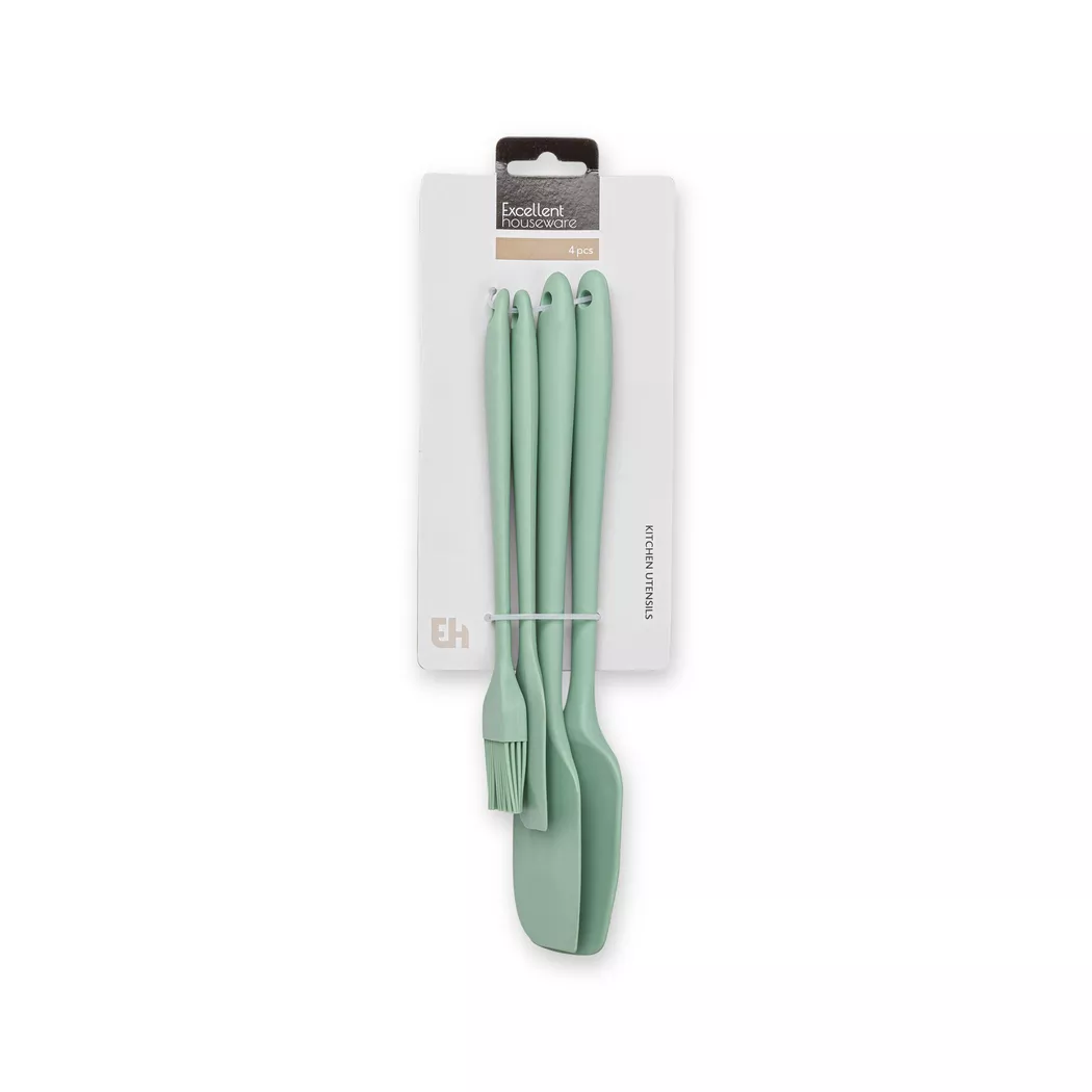 Excellent Houseware - Küchenutensilien-Set, 34cm, Grün