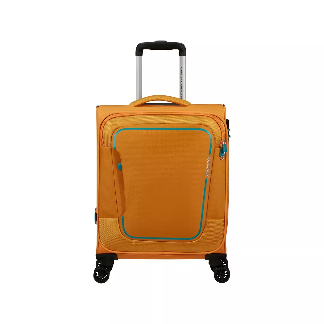 American Tourister Soundbox Cabin Suitcase Golden Yellow 55cm