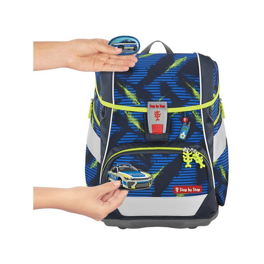 Step by Step Zaino per la scuola, 6 pezzi Police Car Cody 