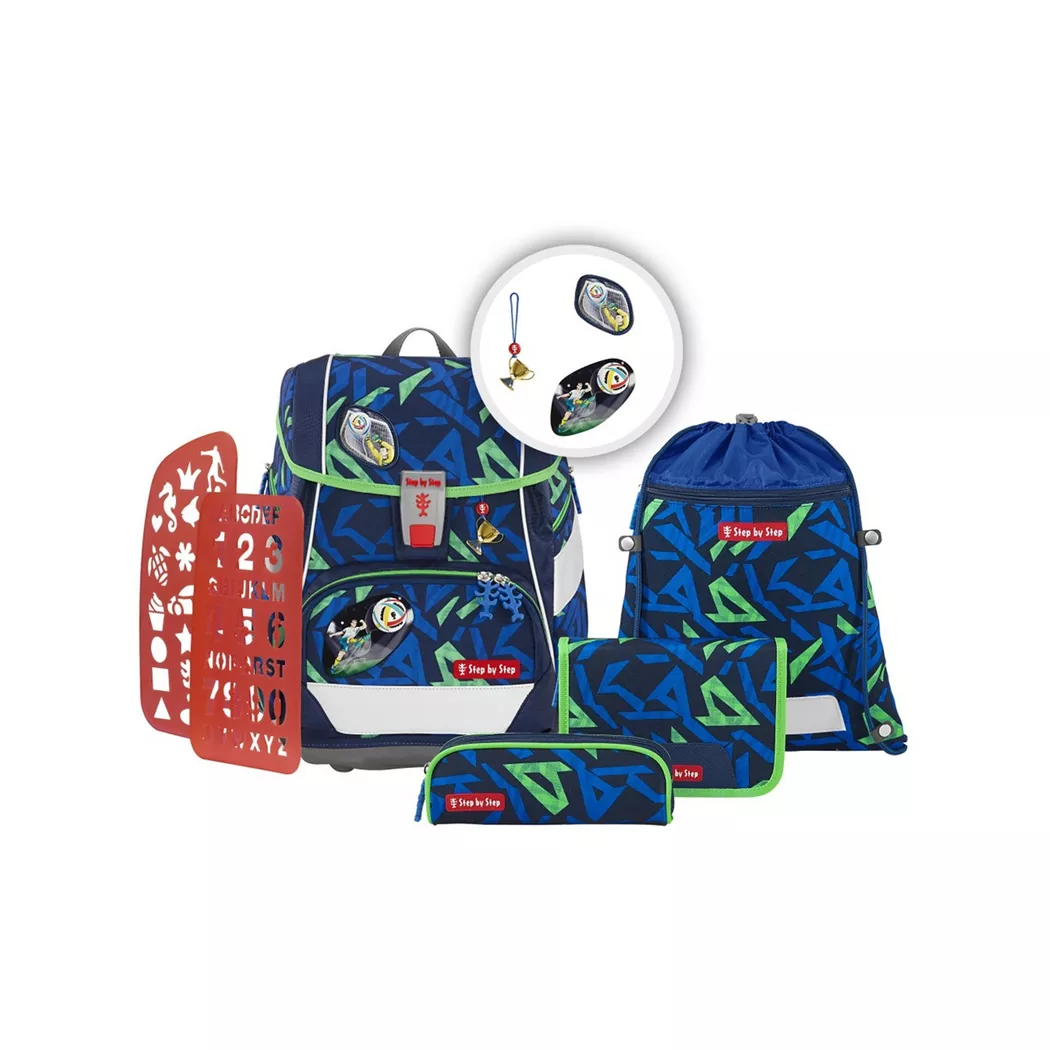 Step by Step - Schulrucksack-Set, 6-teilig, 39.5X29X25CM, Multicolor