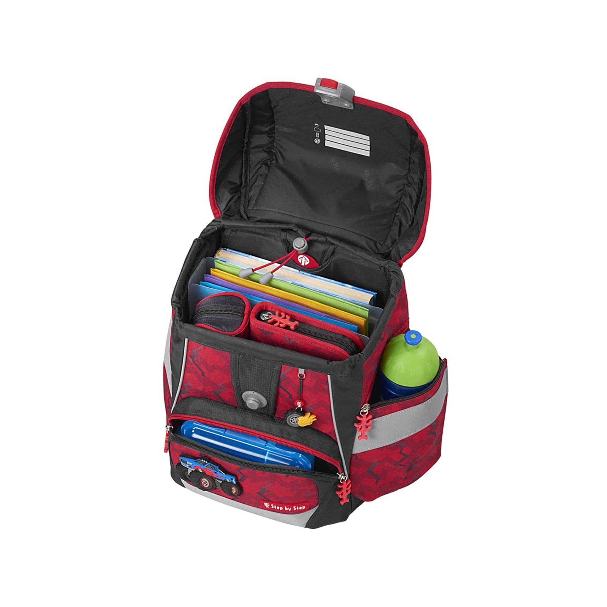 Step by Step Schulrucksack-Set, 6-teilig Monster Truck Rocky 