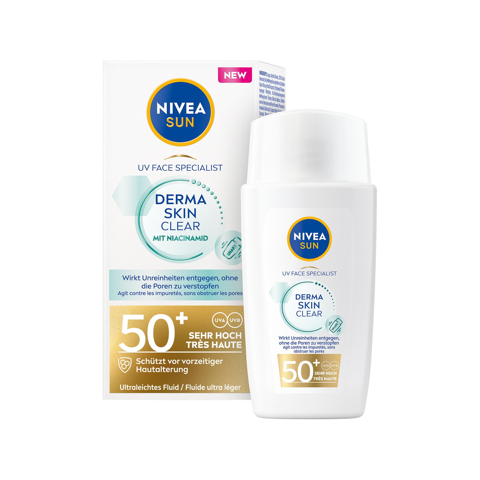 NIVEA  Sun UV Face Derma Skin Clear SPF 50+ 