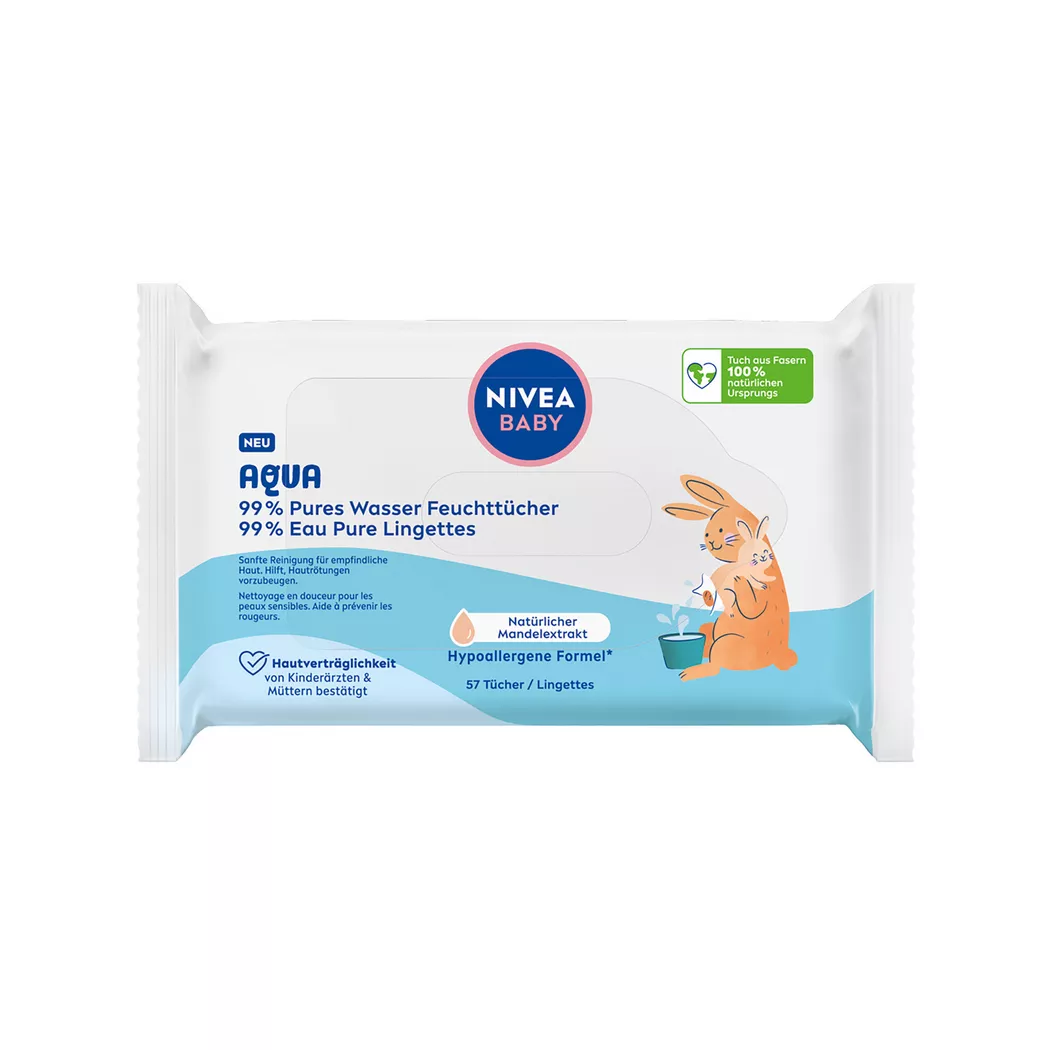 Nivea - Baby AQUA Feuchttücher, 57 Stück