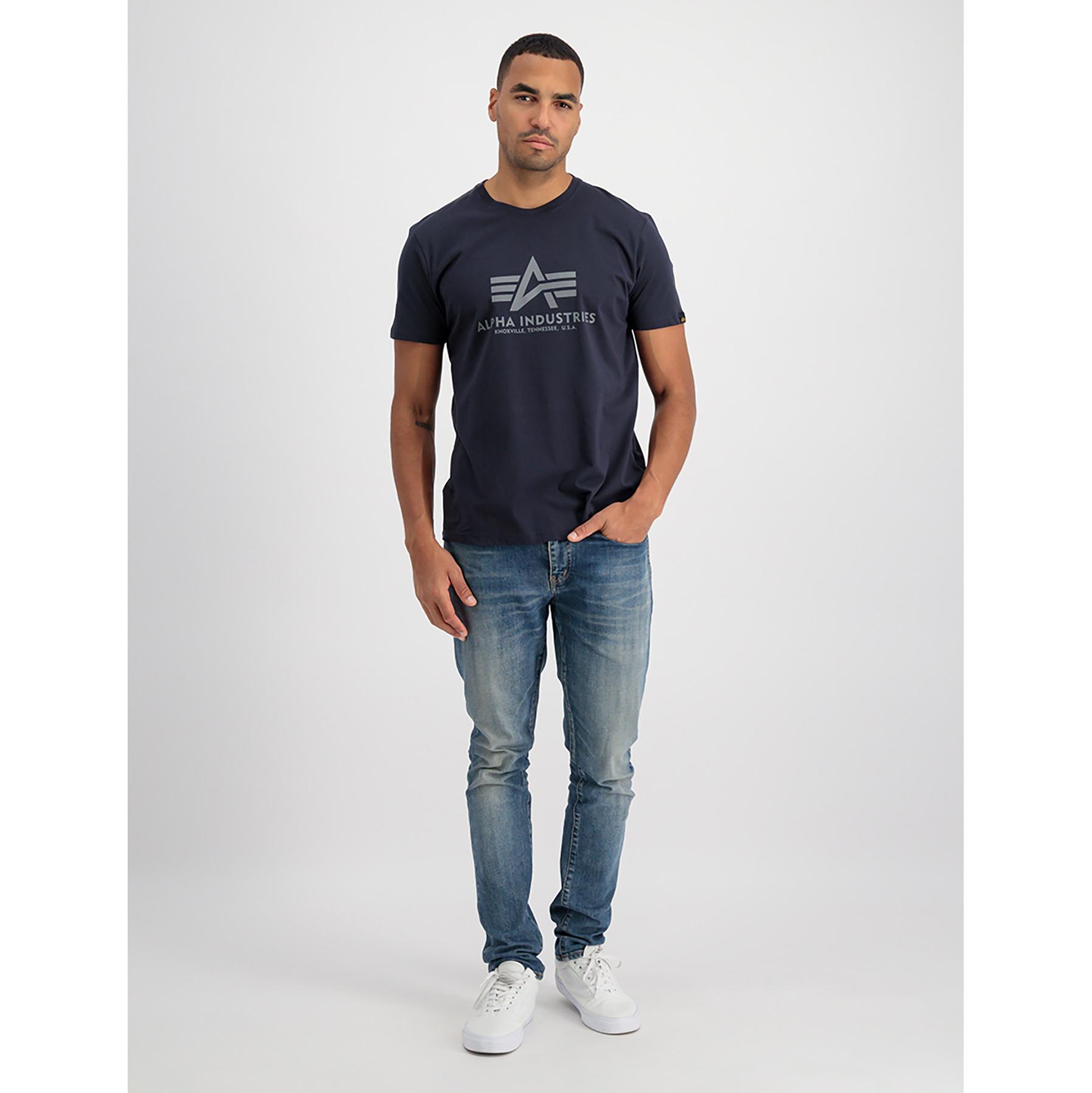 Image of T-shirt, Modern Fit, Kurzarm Herren Blau 3XL
