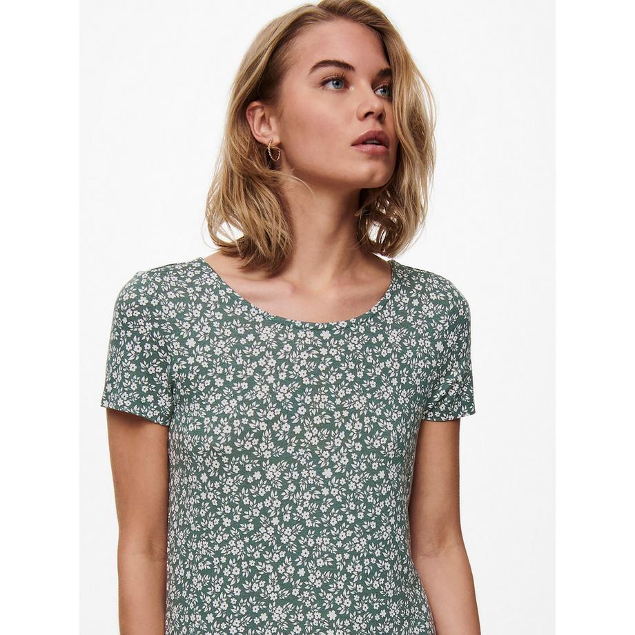 ONLY Geblümtes Kurzarmkleid  