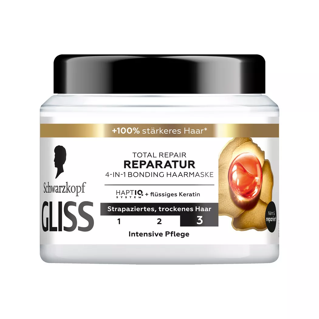 Gliss Kur - Total Repair 4-in-1 Haarmaske, 400 ml