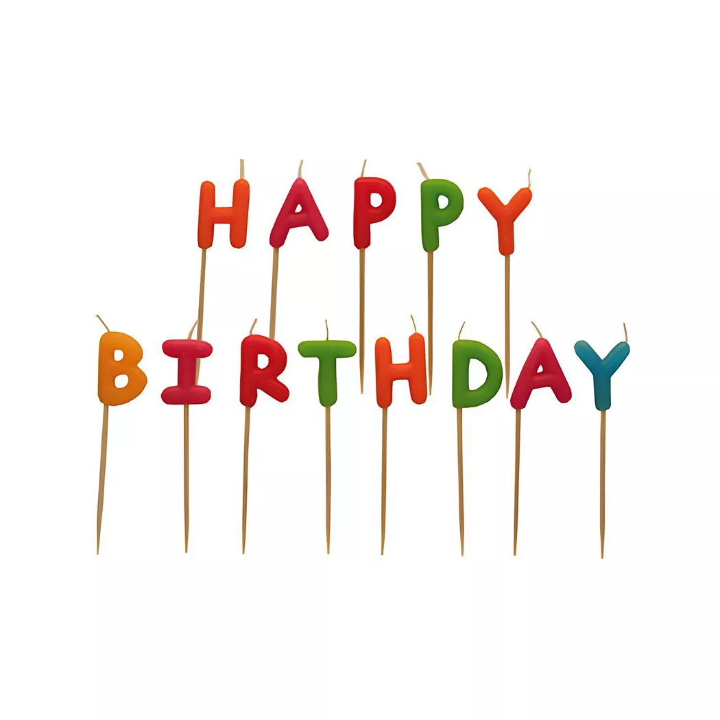 Amscan - Kerzenset Happy Birthday, Multicolor
