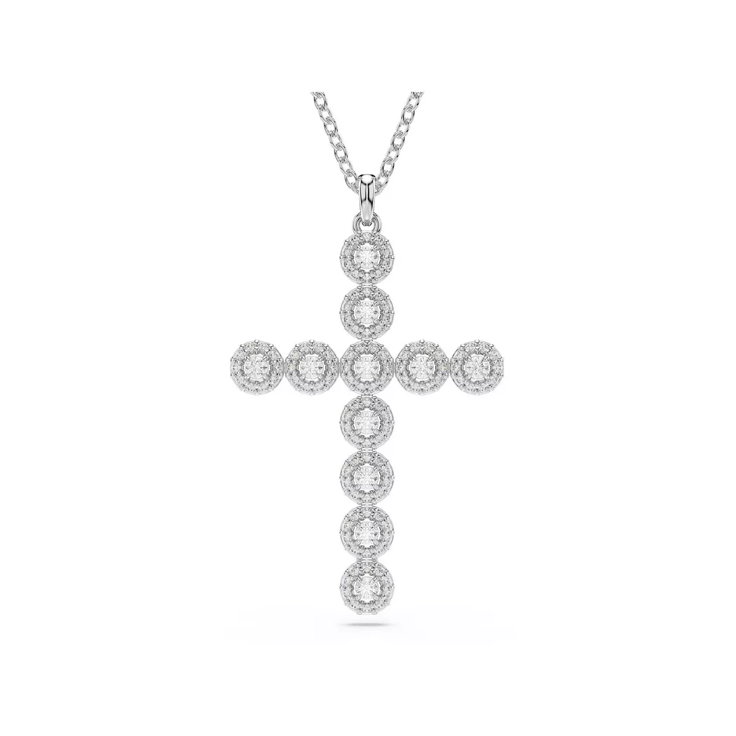 Swarovski - Halskette, Insigne, One Size, Silberfarben