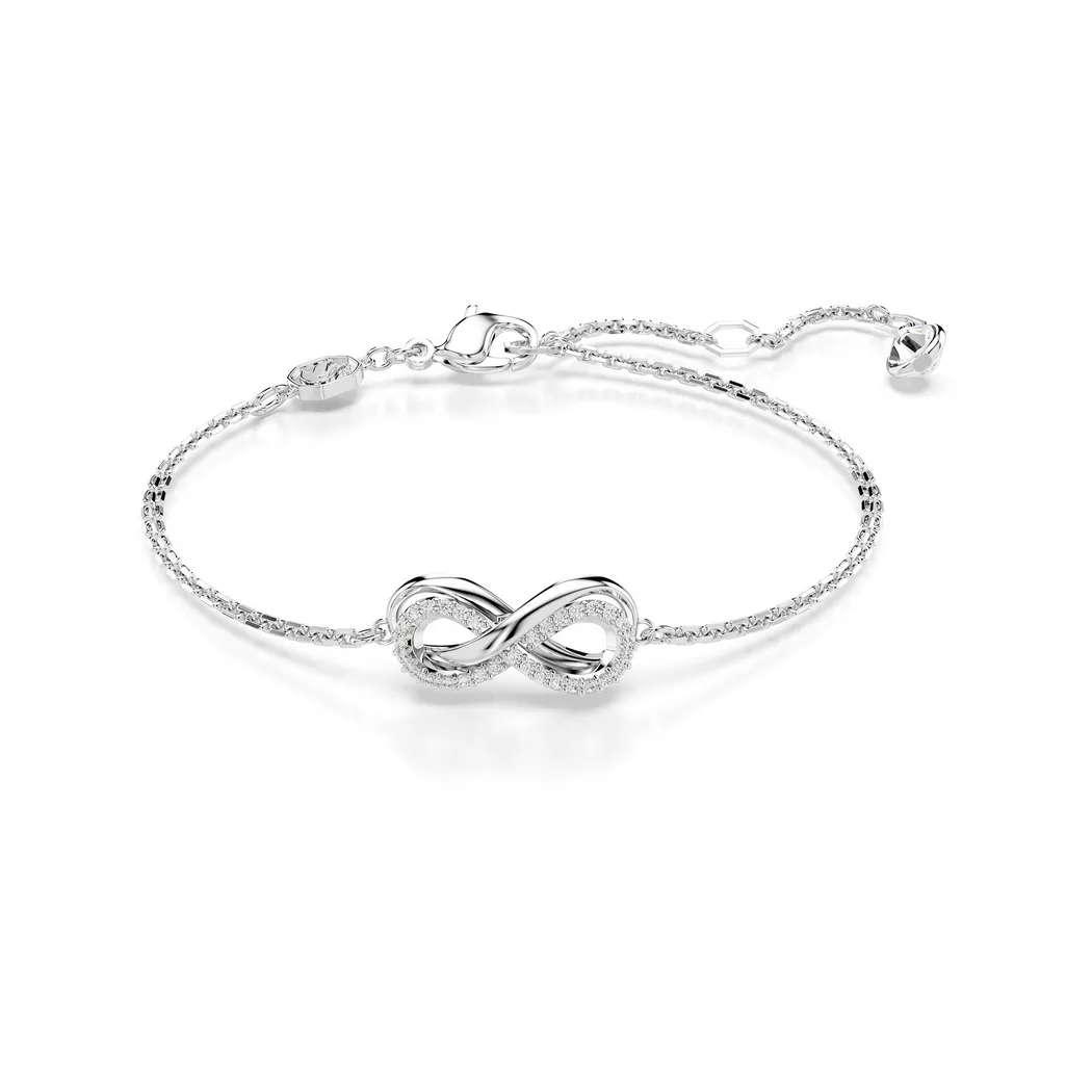 Armband SWAROVSKI "Hyperbola" Gr. M, silber (metallfarben, kristallweiß, kristallweiß), Armbänder, Damen, M, Metall, Armband, mit Swarovski Kristall