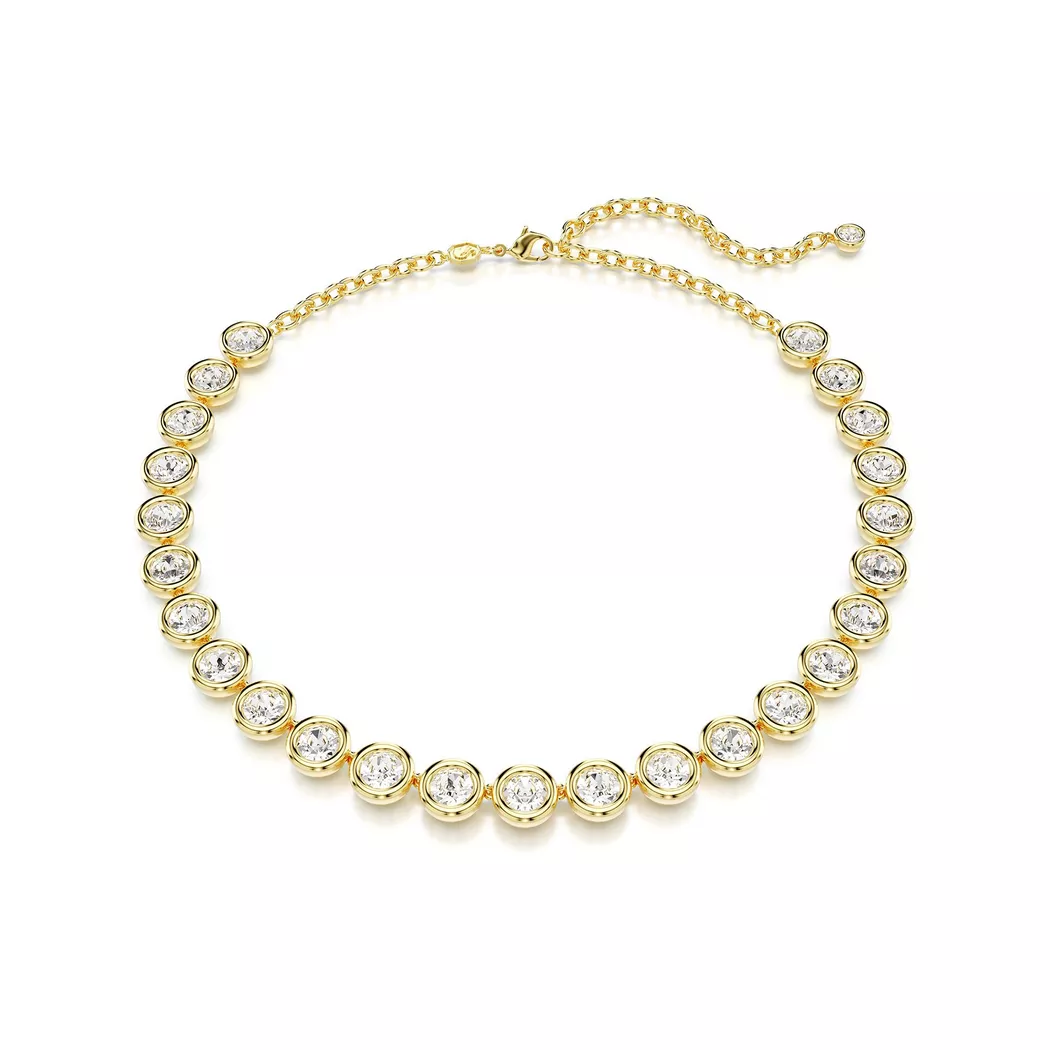 Swarovski - Halskette, Imber, 38cm, Goldfarben