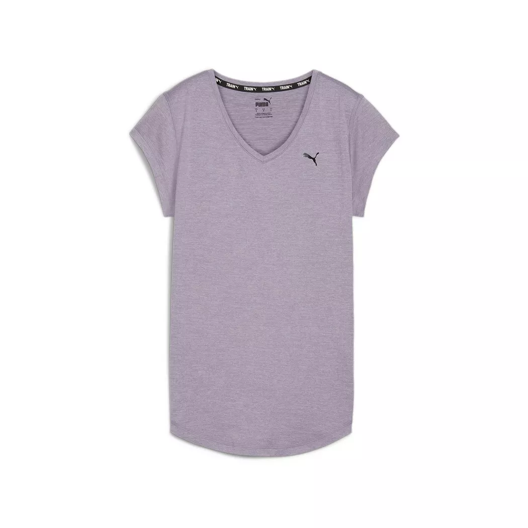 Puma Train Fav Heather Cat Tee Small Cat T-Shirt Purple XS