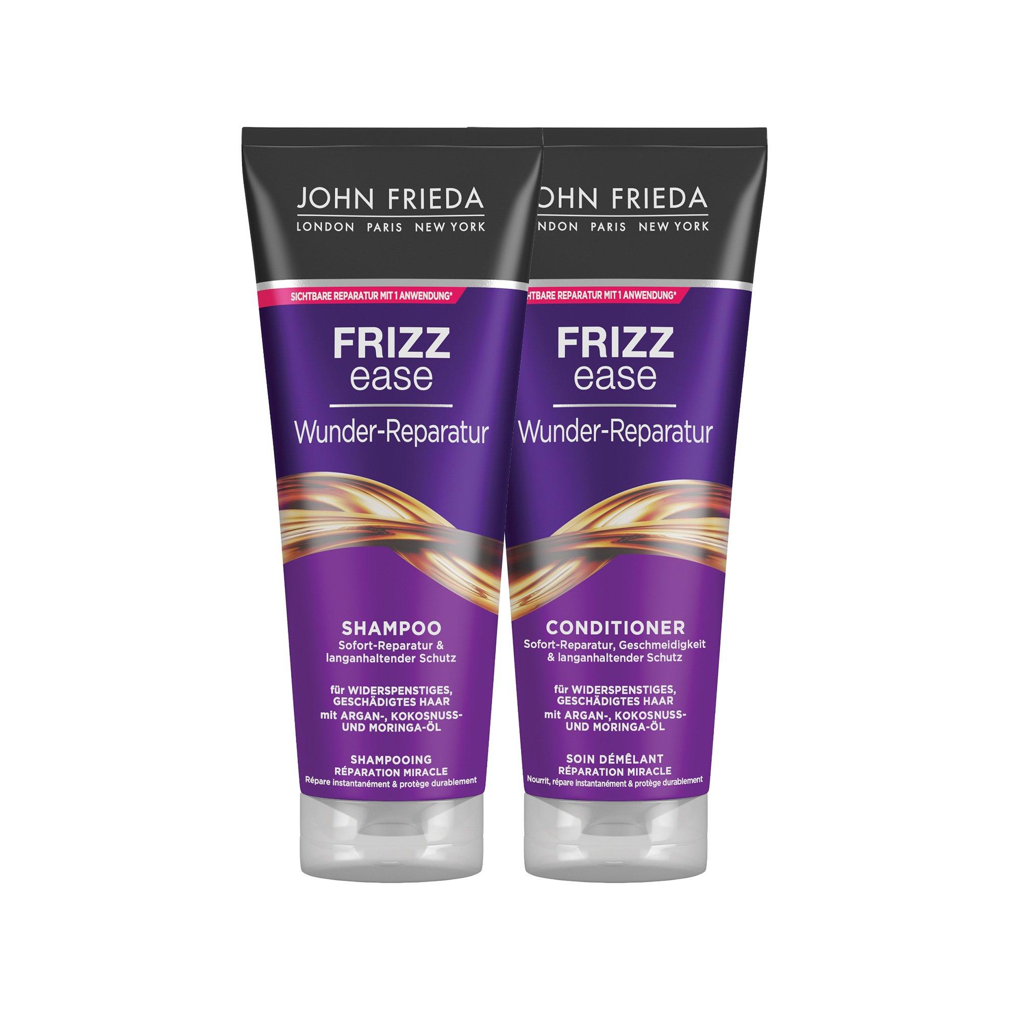 JOHN FRIEDA  Frizz Ease Réparation Miracle Shampooing + Soin Démêlant Duo 