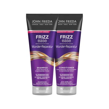 JOHN FRIEDA  Frizz Ease Réparation Miracle Shampooing + Soin Démêlant Duo 