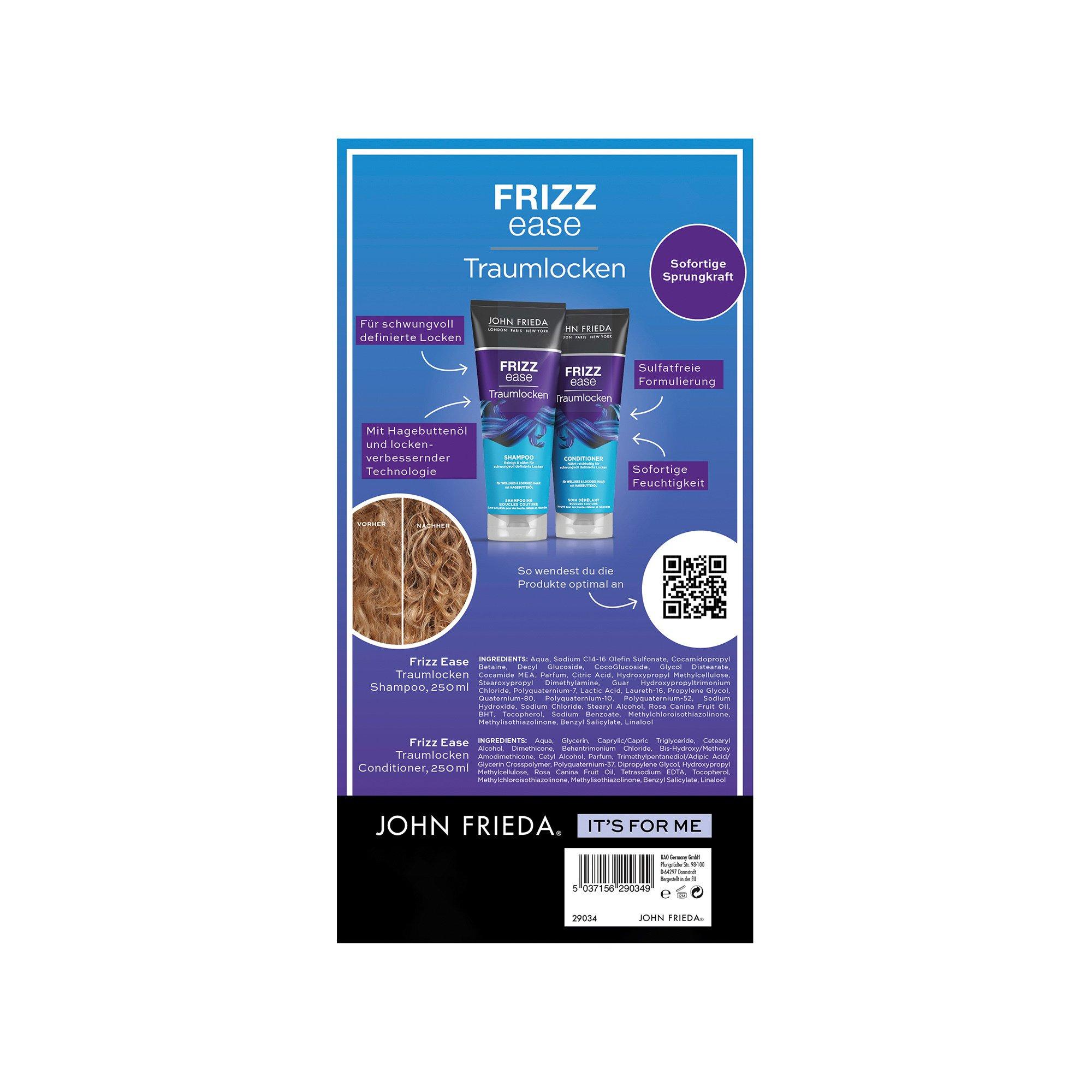 JOHN FRIEDA  Frizz Ease Boucles Couture Shampooing + Soin Démêlant Duo  