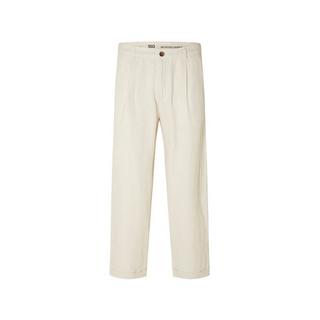 SELECTED SLH180 RELAXED CROP RON LINEN Pantaloni abito, classic fit 