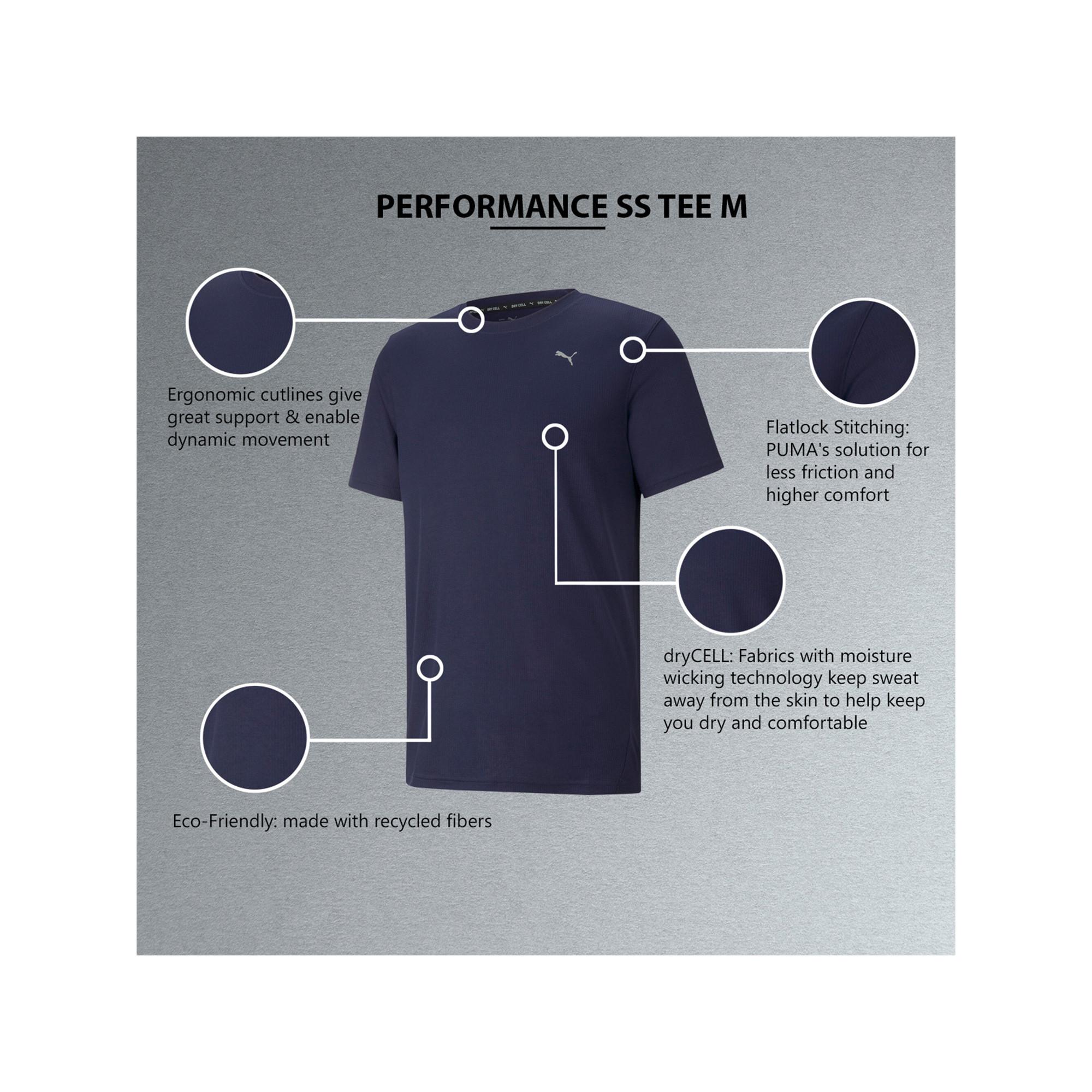 PUMA PERFORMANCE T-shirt girocollo, maniche corte 