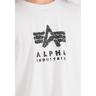 Alpha Industries Grunge Logo T rundhals T-Shirt, Regular Fit, kurzarm 