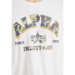Alpha Industries College Camo T rundhals T-shirt, regular fit, maniche corte 